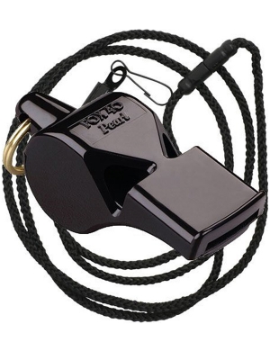 Fox 40 Pearl Safety Whistle with Lanyard - Black